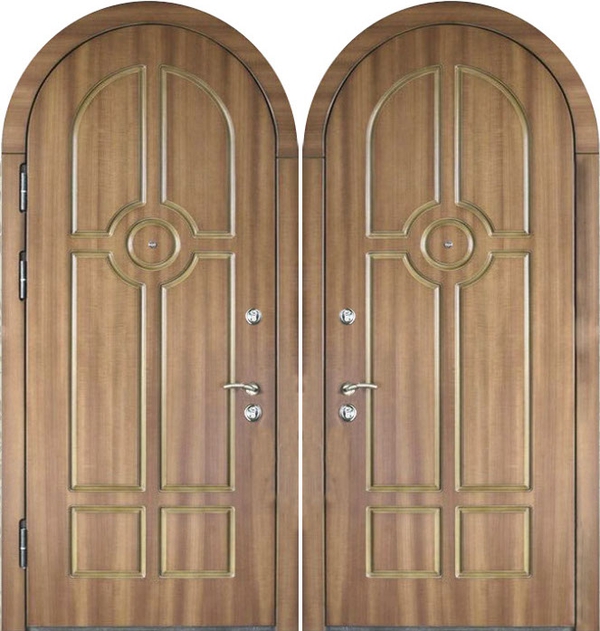 Арочная дверь № 12 с МДФ шпон с двух сторон